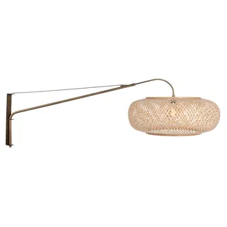Wandleuchte - bronze - Elegant Classy - bambus metall - leselampe - E27 - 4744BR - Steinhauer - Bronze