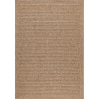 Teppium Indoor Outdoor-Teppich Flachgewebe Natürlicher Sisal Look Wetterfest Wohnzimmer Balkon Küche Terrasse Boho Design Grösse: 240x340 cm - Beige