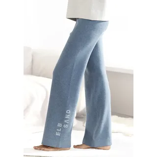 Strickhose ELBSAND, Damen, Gr. 48/50, N-Gr, blau (petrol), Feinstrick, Obermaterial: 50% Viskose, 28% Polyester, 22% Nylon, meliert, sehr bequem lang, Hosen Strickhose, aus weichem hochwertigem Strick, Loungewear