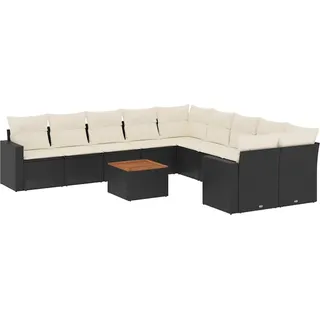 VidaXL 3224313, Cremefarben, Rattan, Stahl, Akazienholz, 110 kg, Erwachsene & Kinder, 550 mm, 550 mm - Creme