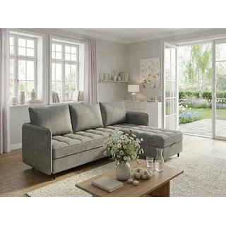 dorel home »LINDHUS, L-Form, verschiedene Stellvarianten, Modulsofa« Recamiere, Stauraum, Cord und Chenille-Bezug,