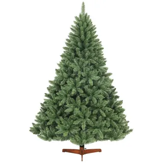 salcar Künstlicher Weihnachtsbaum 180 cm inkl. Holzständer, Grüner Tannenbaum für Weihnachten, 1,8 m Nordmanntanne Christbaum (ca. φ 126 cm)