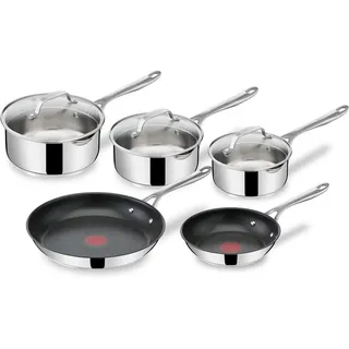 Tefal Jamie Oliver Cooks Classic E304S544 Topf-Set 8-tlg. 3 x Stielkasserolle + 2 x Bratpfanne