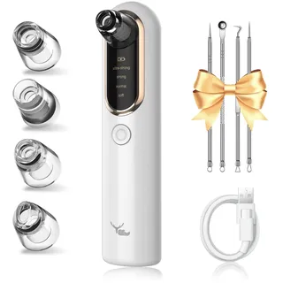 Yccu Mitesserentferner Porenreiniger Porensauger 4 Modi Pickelsauger Vakuumsauger zur Gesichtsreinigung Akne Behandlung Mitesser Sauger Hautpflege