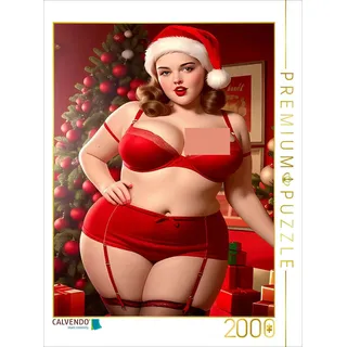 CALVENDO Puzzle Frohe Weihnachten und Sexy Kurven | 2000 Teile Lege-Größe 90x67cm Foto-Puzzle für glückliche Stunden