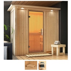 Bild von Sauna »Vada«, (Set), ohne Ofen beige