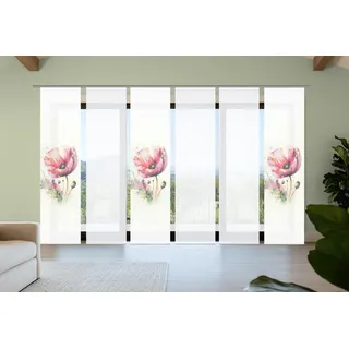 home in green MELIORA Schiebegardine Paneelwagen 60 x 245 cm rosa 6 St.