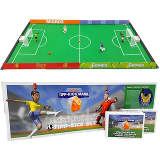 Tipp-Kick Mania Migros Tischfußball Kicker Spieler Tore Torhüter Bälle Spieleset