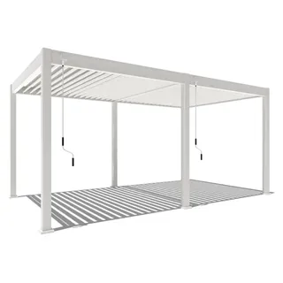 Weide Classic Pergola Aluminium 3x5,3m mit Lamellendach freistehend weiß - Weiß