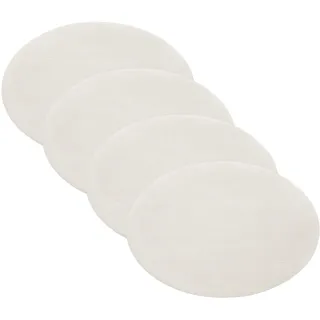 Elrene Villeroy & Boch Manufacture Rock Tischset aus Kunstleder, oval, wendbar, Weiß, 4 Stück