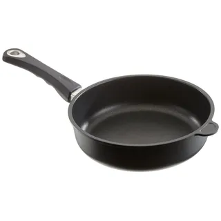 AMT Gastroguss Bratpfanne, 24 cm Ø, 7 cm hoch, fester Stiel, nicht induktionsgeeignet, Lotan® Antihaft-Veredelung, Gusspfanne (Aluguss), AMZN-724