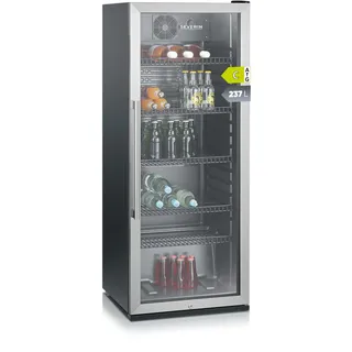 Severin FKS 8841 Flaschenkühlschrank (241 l, 1410 mm hoch, Schwarz)