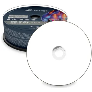 MediaRange BD-R DL 50GB 6x, 25er Spindel printable (MR510)