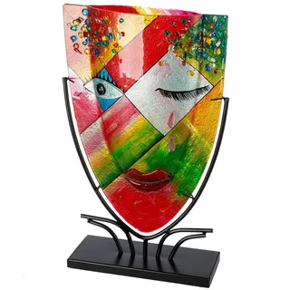 Casablanca by Gilde "Gesichtsvase oval Dreaming orange H. 49 cm", orange,