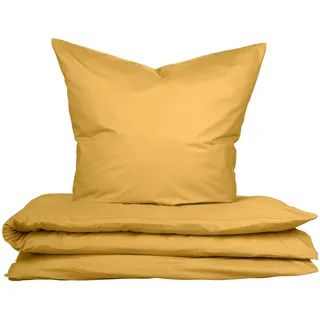 SCHIESSER Uncover by Schiesser Bettwäscheset Soho - 2-teilig - 135 x 200 cm - Senf