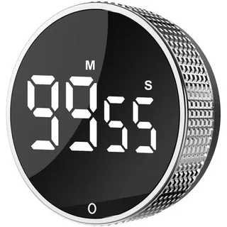 Digitale Timer - Smart Kühltischwecker - LED Display - Magnetisch - 360 Grad - Weiß - Weiß