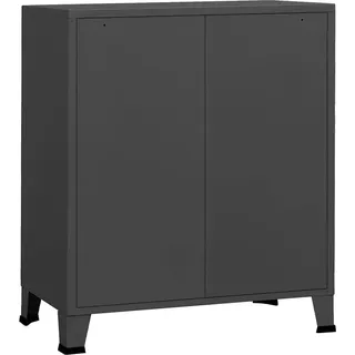 vidaXL Industrial Kommode mit Schubladen Anthrazit 78x40x93 cm Metall - Grau