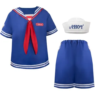 Cinereplicas Stranger Things Steve Scoops Ahoy Kostüm / S/M - Offizielle Lizenz