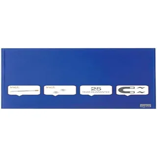 Nobo Glas-Whiteboard Kleine Magnetische Wandtafel, Trocken Abwischbare Glas-Oberfläche, Rahmenlos, Unsichtbare Wandmontage, 300 x 300 mm, Inkl. Markerstift und Magneten, Blau, 1903952