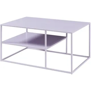 [en.casa] Couchtisch Solund Lila Metall 90 x 45 x 60 cm