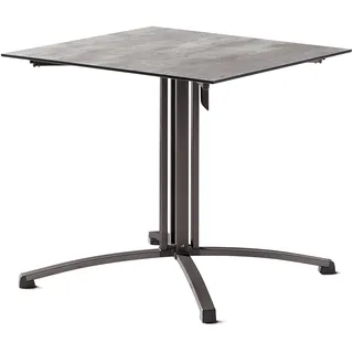 Sieger Gastro-Tisch mit Säulenklapp-Gestell 80 x 80 x 75 cm Schwarz