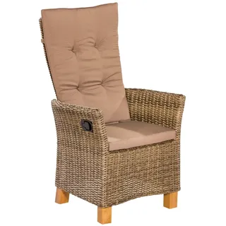 Merxx Toskana Gartensessel 64 x 78 x 119 cm natur 2 St.
