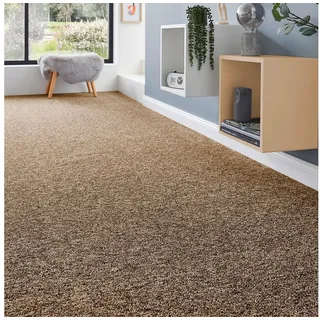 Andiamo Teppichboden »Matz, Schlinge, Made in Belgium« rechteckig 6 mm Höhe meliert, Breite 400 cm oder 500 cm, strapazierfähig & pflegeleicht, braun