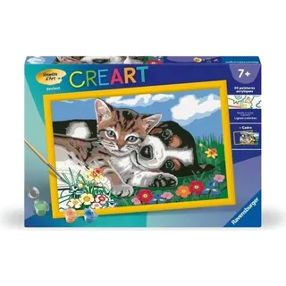 CreArt Kids Malen nach Zahlen, Eine schöne Freundschaft, 31x21cm, Kreativset für Kinder ab 7 Jahren