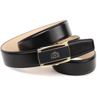 Anthoni Crown Herrengürtel Leder 90 schwarz
