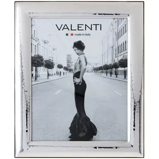 Valenti&Co Bilderrahmen aus glänzendem Silber, gehämmert, 20 x 25 cm. Ideal als Geschenk für Hochzeit, Geburtstag von Freunden oder für Mama und Papa.