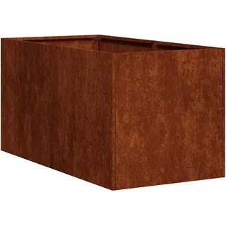 vidaXL Pflanzkübel Rostig 40x80x40 cm Wetterfester Stahl