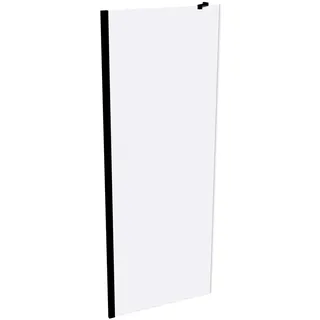 HÜPPE Xtensa pure Seitenwand, für L-Lösung/U-Kabine, B 800mm, H 2000mm, XT1807123322, Duschkabine: Profilfarbe Black Edition Glas ESG klar mit ANTI-PLAQUE