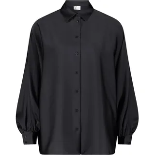 Satinbluse VERA MONT "Satin-Bluse mit Kragen", Damen, Gr. 38, schwarz, Obermaterial: 100% Polyester PES., Blusen Satinbluse