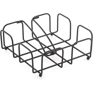 PARENCE.- Serviettenhalter aus schwarzem Metall 19x19x7 cm – Eleganter und praktischer quadratischer Serviettenhalter für Küche, Esszimmer, Sideboard und Rezeption