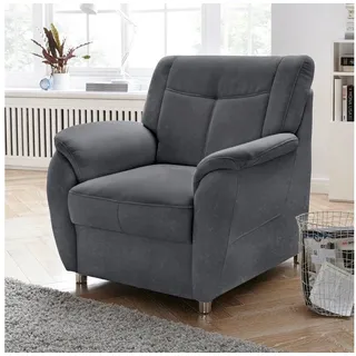 sit&more Sessel Sonoma Mikrofaser 95 x 91 x 90 cm Grau mit Federkern