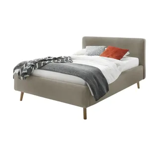 Meise Möbel meise.möbel Polsterbett Mattis 120 x 200 cm Stoff Grau Taupe