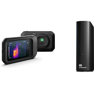FLIR C5, Profi-Thermokamera, leistungsstark und kompakt mit WLAN & WD Elements Desktop-Speicher 20 TB (Desktop-Speicher USB 3.0-kompatibel
