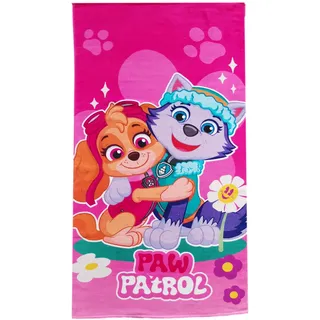 Theonoi Kinder Handtuch Badetuch Strandtuch Duschtuch für Mädchen und Jungen 100% Baumwolle 70x140 cm (Paw Girl)