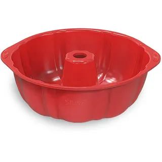 SILIVO Gugelhupfform Silikon 23 cm, 9 Zoll Backform Gugelhupf, Antihaft Silikon Gugelhupfform Groß, Silikonformen Gießformen für Gugelhupf