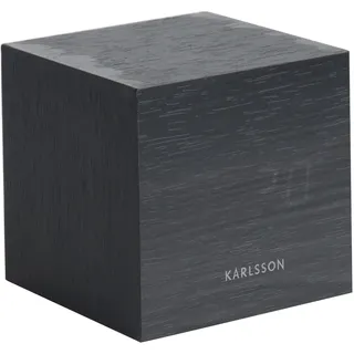Karlsson Wecker Mini Cube Holz schwarz Würfel - Schwarz