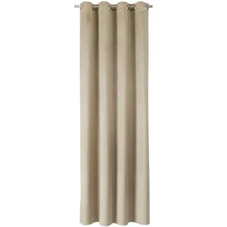 Tom Tailor Ösenvorhang Velvet Signature , Beige , Textil , 140x1x250 cm , Oeko-Tex® Standard 100 , Heimtextilien, Vorhänge, Fertigvorhänge, Ösenvorhänge