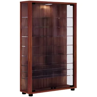 VCM Vitrine Lumo Mini 59 x 90 x 18 cm Nussbaum