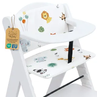 Totsy Baby Sitzverkleinerer für Hochstuhl Baby Sitzkissen Stuhl 2-teilig - Kinder Sitzauflage für Hauck und Stokke Kinderhochstuhl High Chair Cover für Treppenhochstuhl und Babystuhl Oeko-Tex Safari