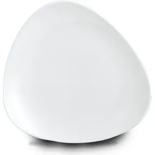 Churchill Super Vitrified Vellum Dreiecksteller 19,2cm, 12 Stück, Weiß - Weiß