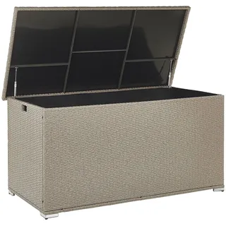 Beliani Auflagenbox 155 x 75 x 80 cm Beige/Grau/Schwarz