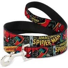 Buckle Down "The Amazing Spider Man 100. Jahrestag Cover Hund Leine, 6 '