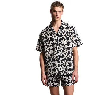 Emporio Armani Kurzarmhemd Blume Marine L
