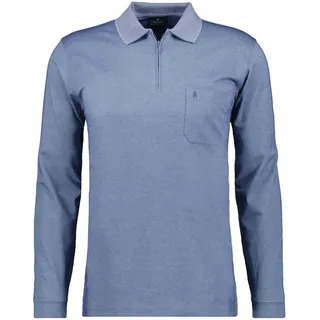 Poloshirt RAGMAN, Herren, Gr. 3XL, grau (taube), Piqué, 61% Baumwolle, 39% Polyester, regular fit, ohne Ausschnitt, Shirts Poloshirt