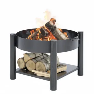 Feuerschale BUSCHBECK "Zahara", schwarzstahl, H:55cm Ø:60cm, Stahl, Feuerkörbe, Feuerschale