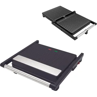 Best Direct® Chef O Matic Multigrill - Kontaktgrill, 2000 W, Indoor Grill Panini, 180o Öffnung, antihaftbeschichtet, klappbar - Schwarz